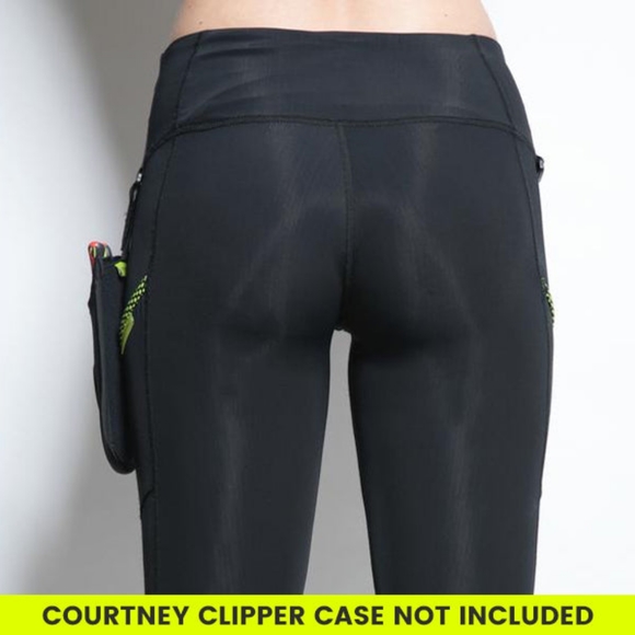 Garden Freak Legging pants with removable Knee Pads Black & Neon Green NWT - Picture 3 of 7